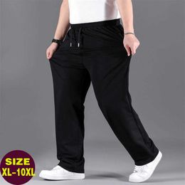 Men's Pants 10XL Black Casual Pants Mens Breathable Baggy Trousers Oversized Elastic Waist Sweatpants Quick Dry Joggers Pants Men Streetwear Z0306