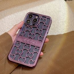 Super Fashion Designer Hollowed Phone Case Cooling for iPhone 14 14pro 13 13pro 12 Pro Max Soft Electroplated TPU Heat Depression Shockproof Frame Cover Case