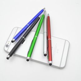 Violet Ballpoint Pen Originality Metal Touch Screen Stylus Tablet Smart Phone Capacitor Black Ink Refill