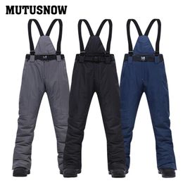 Skiing Pants 2023 High Quality Large Size Ski Men -30 Temperature Windproof Waterproof Warm Snow Trousers Winter Snowboarding