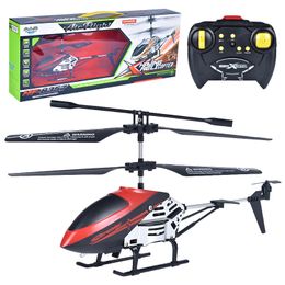 ElectricRC Aircraft 3.5-way RC Aircraft Alloy Toy Remote Control Helicopter Children's Wireless Aircraft Model Ornaments Collection Toy Gift 230314