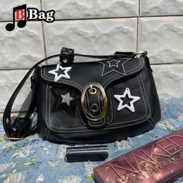 Evening Bags Harajuku Women Girl Vintage Single Shoulder underarm Bags Handbag tote Y2K Punk Stars Decorate Messenger bag Crossbody bags 230314