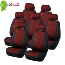 New 7PCS Car Seat Covers Universal Airbag Compatible Auto Protect Cushion Red Car interiors For HYUNDAI-i30 For TOYOTA-CAMRY