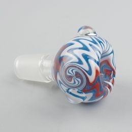Wig Wag Glass Bowl - Fits 14mm and 18mm Male Joints, Ideal for Glass Bongs and Ash Catchers