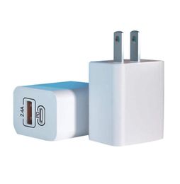 Dual USB Type C Charger Mini Quick Charge PD 12W 24A Fast Charging Travel Wall adapter4437209