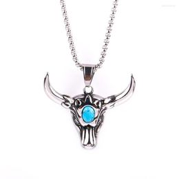 Chains Animal Bullfight Bison Stainless Steel Men Women Necklaces Pendants Chain Punk Trendy Fashion Jewelry Wholesale Drop