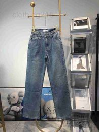 Women's Jeans Designer Belt gold chain 22 autumn new season straight tube high waist skinny jeans women JBHG