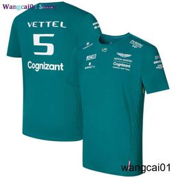 wangcai01 DIY T-Shirt Aston Martin the new 2022 website driver Sebastian Vettel short seve T-shirt man breathab isure T-shirt in summer 0315H23