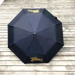 Classic Black Fashion Sun Umbrella Automatic Folding Sun Protection UV Protection Suns Umbrella Dual-Use Fashion Brand Sun Umbrella