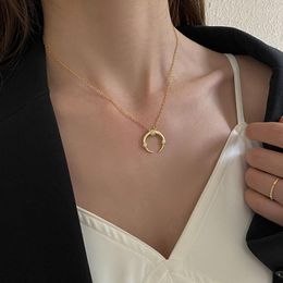 Chains Arrival Trendy Moon Pandant Necklace Ins Korean Clavicle Chain Dimand Necklaces For Women 2023 Trend Fashion Luxury JewelryChains