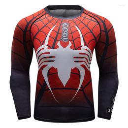 Men's T Shirts Men Running Tops Elastic Comfortable Digital Sublimation Printing Workout Rashguard