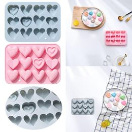 Baking Moulds Jelly Holiday Decoration Soap Mould Pan 12 Cavity Silicone Mould Love Heart Chocolate Cake