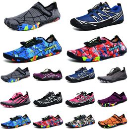 Water Shoes green pink gold silver wading shoes beach shoes couple soft-soled creek sneakers grey barefoot skin Snorkelling fitness womenLightweight non-slip shoes