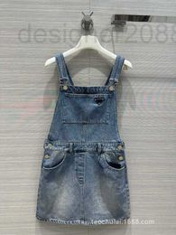 Casual Dresses designer live broadcast of women's clothing college style girls' versatile slim denim belt skirt JWBD