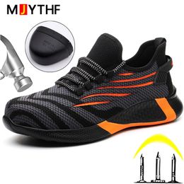 Safety Shoes Safety Shoes Men Anti-Smashing Steel Toe Cap Puncture Proof Construction Lightweight Breathable Sneaker Work Boots Women Quality