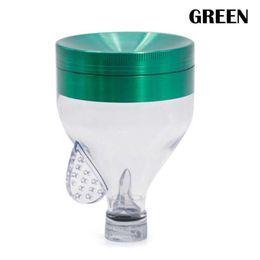 Funnel Shape Herb Grinder Multi Colors 63Mm Smoking Zinc Alloyconcave Tobacco Grinders Cigarette Detector