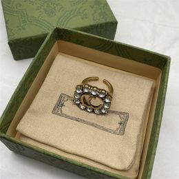 Fashion Designer Women Rings Diamond Letter G Ring Luxurys Silver Engagement Rings For Womens Designers Jewellery Mens Gold Ring