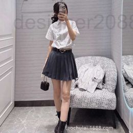 Women's Blouses & Shirts designer women's small Korean college waist short sleeve white shirt HRE9