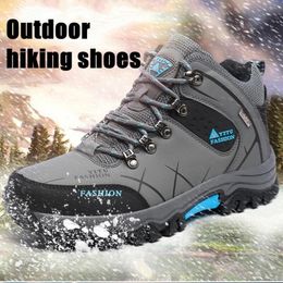 Scarpe antinfortunistiche Stivali da neve invernali da uomo Sport in pelle impermeabili Stivali da uomo super caldi Stivali da trekking da uomo da esterno Scarpe da viaggio da lavoro Taglia 39-47