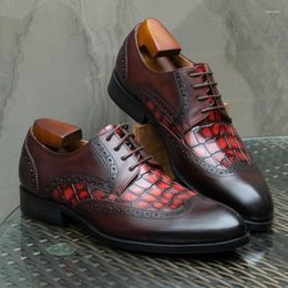 Dress Shoes American Derby Men's Retro Tooling First Layer Cowhide Comfortable All-match Business Men Formal Wedding Leather