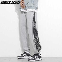 Men's Pants Mens Sweatpants Men 2022 Patchwork Button Joggers Running Sports Pants Trousers Male Jogging Pants For Men Plus Size Z0306