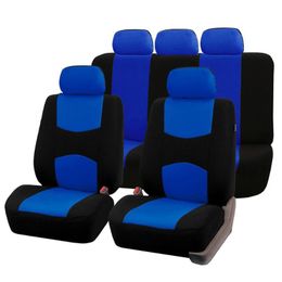 Seat Cushions 10pcs Blue Front Rear Universal Car Covers Auto Vehicles Accessories