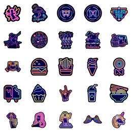 50pcs Neon Light Stickers Waterproof Car Decals Suitable for Graffiti Skateboard Snowboard Laptop Luggage Motorcycle Bike Home Dec174t
