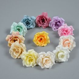 50PCS Small 1.78IN Artificial Flower Heads for DIY Crafts, Loose Fake Carnations for Wedding Decorations Cake Decoration