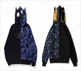 zip up hoodie mens designer hoodie swomens hoodys camouflage glow pure clothes cotton sweatshirts luminous printing oversized Panelled clothing a1attire
