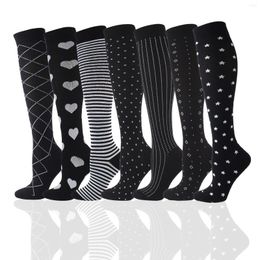 Sports Socks Calcetines De Compresion Calf 7 Pairs Per Set Pressure Compression Chaussette