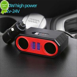 New Car Cigarette Lighter Socket Splitter Adapter 3.1A 2 USB Ports Charger For 12-24V Car SUV Off-Road Vehicle For Phone Accessories