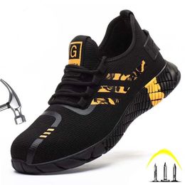 Safety Shoes Breathable Lightweight Man Work Shoes Non-Slip Anti-Piercing Brand Safety Shoes Man And Women Wteel Toe Work Shoes 230314