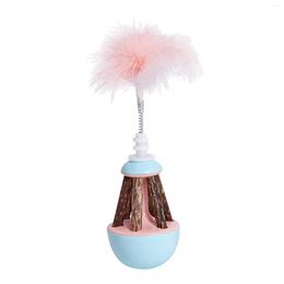 Cat Toys Interactive For Indoor Cats Self Rotating Swing Pet Tumbler Toy Funny Kitten With Feather
