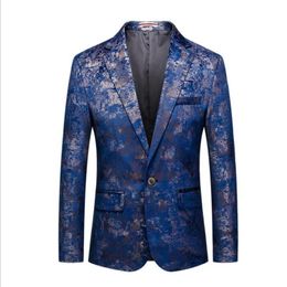 Men's Suits & Blazers Blue Plaid Mens Blezer For Women Elegant Masculino Homme Luxe Single Row One Button Slim Fit Casual Clothes Costumes