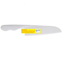 Kitchen Knife for Kids Saftey Knife Lettuce Salad Knife Serrated Plastic Cutter Slicer Cake Bread Cook Children