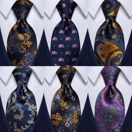 Bow Ties Business Blue Black Silk For Men Fashion 8cm Printing Formal Dress Regular Neck Tie Wedding Party Gift Man