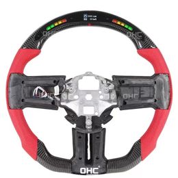 Car Steering Wheels for Ford Mustang Real Carbon Fibre LED Display