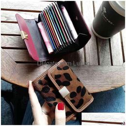 Coin Purses Ibuya Hair Card Bag Womens Mti Position Tra Thin Simple Leather Compact Holder Business 2021 Fashion Drop Delivery Bags Dhgdk
