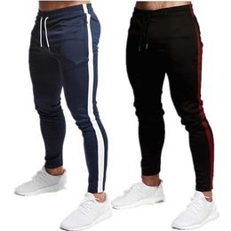 Men's Pants 2022 Fashion Men Gyms Pure color Pants Joggers Fitness Casual Long Pants Men Workout Skinny Sweatpants Jogger Tracksuit Trousers Z0306