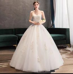 2023 super quality sweetheart neckline bridal with handmade beads wedding ball gown with lace luxury and elegant