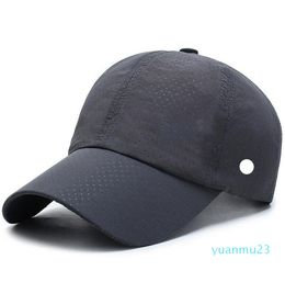 LL Outdoor Baseball Hats Yoga Visors Ball Caps Canvas Small hole Leisure Breathable Fashion Sun for Sport Cap Strapback 33