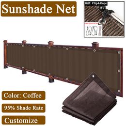 Shade HDPE Coffee Balcony Garden Fence Cover Plants Wind Protection Screen Outdoor Swimming Pool Terrace Safety Privacy Net