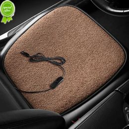 New Plush USB Car Heating Seat Cushion Office Home Heated Car Seat Mats Warmth Heating Auto Pad for Peugeot 206 for Golf 7 for Tesla