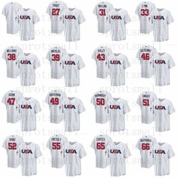 2023 World Baseball Classic WBC USA Jerseys TROUT MULLINS LYNN WILLIAMS MIKOLAS RALEY GOLDSCHMIDT ADAM GRAVEMAN WAINWRIGHT SINGER BARD PRESSLY CORTES HIGASHIOKA