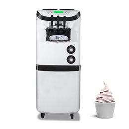 Commercial Soft Serve Ice Cream Maker Machine Electric Vertical Gelato Making Machine 3 Flavours Ice Cream Vending Machine