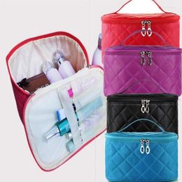 Cosmetic Bags Functional Bag Women Fashion Oxford Travel Make Up Necessaries Organizer Zipper Makeup Case Pouch Toiletry Kit