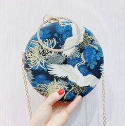 Evening Bags Hanfu Bag Chinese Style Retro Vintage Crossbody Bag Day Clutch Hand Bags Women Lady Fashion handbag Ethnic Shoulder Bag 230316