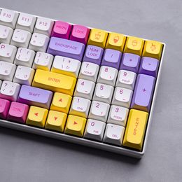 Ice Cream Theme 136 Keys Xda Profile Pbt Keycap Dye-Sub English Custom Personality Keycaps For Mechanical Keyboard61/64/68/7