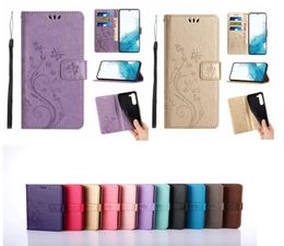 Embossed Butterfly Phone Cases for Samsung S23 PLUS S22 Ultra A34 5G A04E A24 A54 A14 A04 A23E A33 A53 A73 Flip Leather Wallet Cover