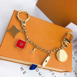 2022 Brand High Quality fashion woman man Keychains Fashionable Handmade Keychain alloy Stylish Buckle Famous Designer Luxury key 259D